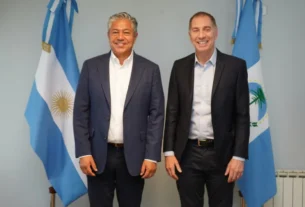 Diego Santilli visitó Neuquén y se entrevistó con Rolando Figueroa